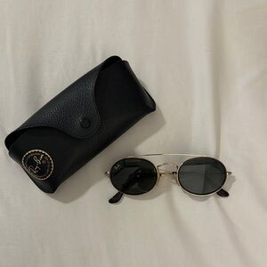 Ray-Ban Oval Gold Sunglasses